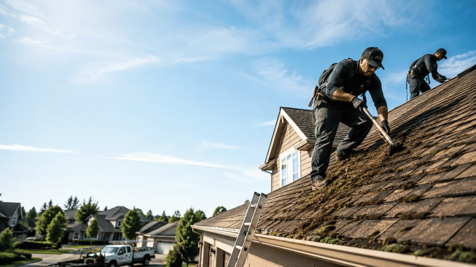 Roof Moss Removal in Aroma Park, IL near me